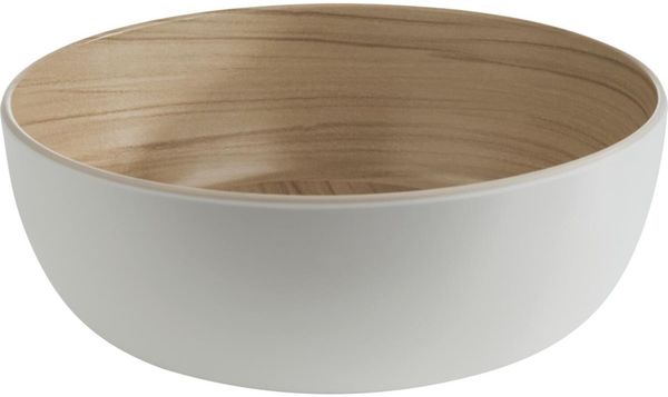 APS Frida Schale Holzoptik/weiß, Inhalt: 1,80 Liter, Höhe: 75 mm, ø: 215 mm