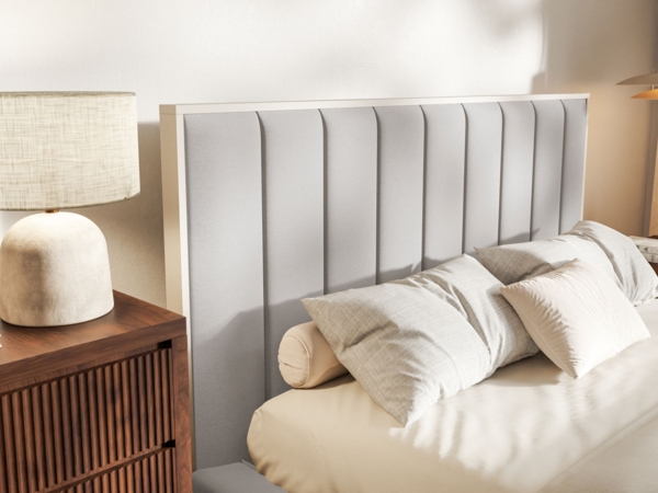 Selsey 'Togents' Polsterbett 160x200 mit Veloursbezug und Bettkasten, Hellgrau Bild 7