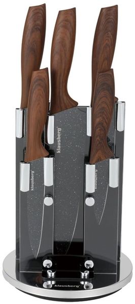 Klausberg Klausberg Satz Küchenmesser in einem drehbaren Ständer KB7615