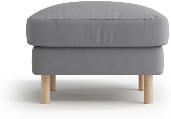 Micadoni Hocker Eden 1-Sitzer Samt Grau