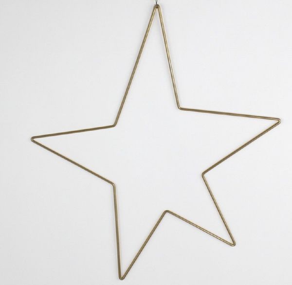 Stern gold 46x40cm Deko Weihnachten Weihnachts Deko Fenster zum Hängen Metall