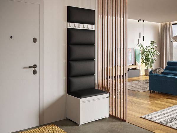 MIRJAN24 Garderoben-Set Grawis 60 IV, (Komplett-Set, 6x Wandpaneel 60x30, Schuhschrank, Kleiderhakenbrett), Enthält 6 Kleiderhaken für Kleidung