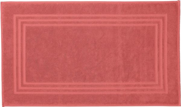 Kleine Wolke Badematte Lodge, Badvorleger, Höhe 80 mm, beidseitig nutzbar, Baumwolle, rechteckig, Badteppich, Frottier-Qualität, Uni Farben, mit Bordüre