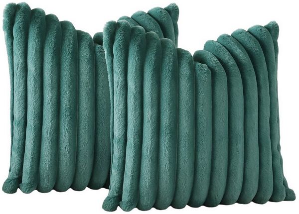 OKWISH Kissenbezüge 2er Set Flauschig Plüsch Deko Dekokissen Sofakissen Zierkissenbezüge, (2 Stück), 45x45cm Sofakissen Couchkissen Bezug Sofa Schlafzimmer Reißverschluss