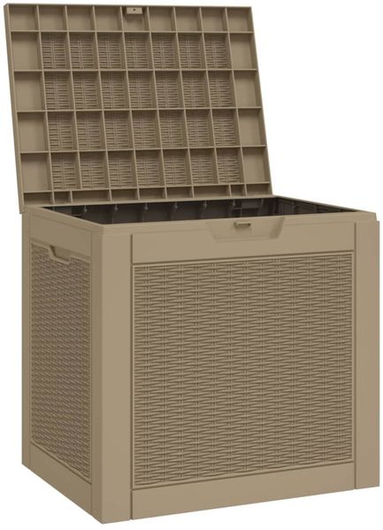 vidaXL Gartenbox Hellbraun 55,5x43x53 cm Polypropylen 364179 Bild 4