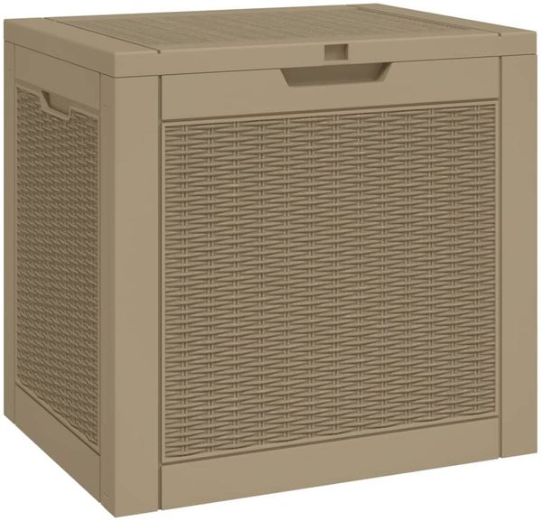 vidaXL Gartenbox Hellbraun 55,5x43x53 cm Polypropylen 364179 Bild 2