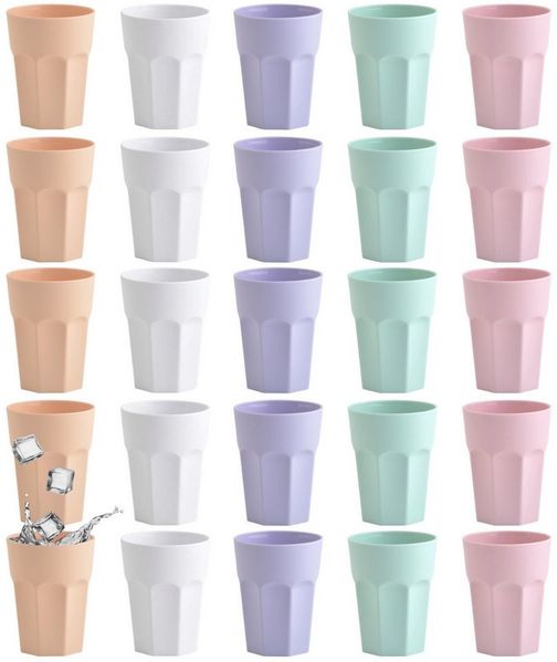 Engelland Becher Kunststoffbecher in modernen Pastellfarben, 250 ml, Mehrweg, 25-tlg, Kunststoff, spülmaschinengeeignet, bruchfest, wiederverwendbar, 250 ml, 0,25 Liter