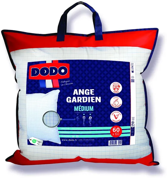 DODO - ANGE GARDIEN Kopfkissen Stoff Weiß - B 60 cm x H 10 cm x L 60 cm