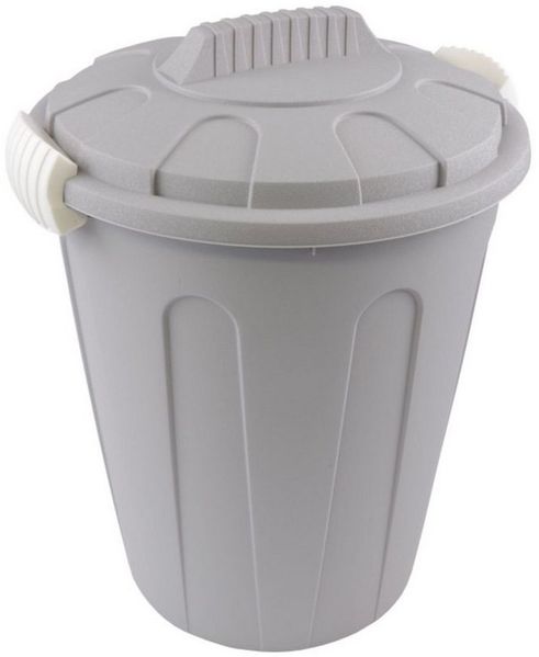 Abfalleimer 40L aus robustem Kunststoff - praktischer Mülleimer mit abnehmbarem Deckel - vielseitiger Müllbehälter für Haushalt, Garten & Werkstatt - hygienisch & pflegeleicht Ø39x59 cm