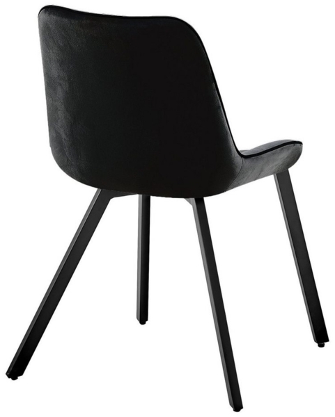 Samtstühle Stoffstühle Polsterstuhl Esszimmerstühle Küchenstühle aus Samt Metallbeine Schwarz 4 St. Bild 2