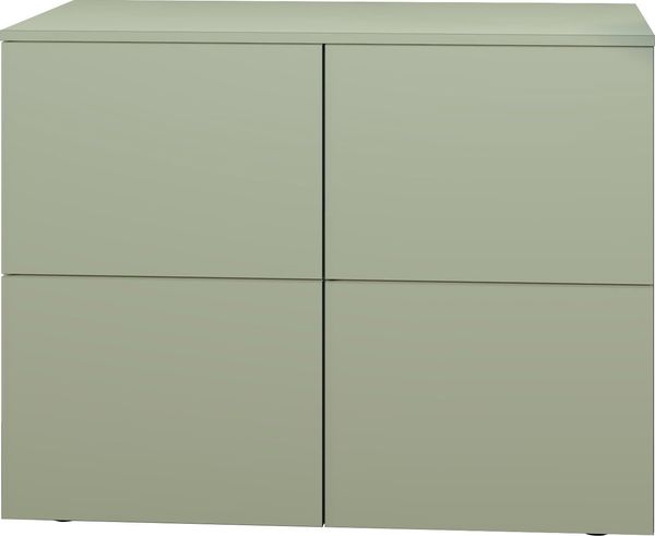 borchardt Möbel Kommode Rova, Sideboard mit 4 Türen, Breite 93 cm, 4-türig, Kommode mit viel Stauraum, salbeifarben