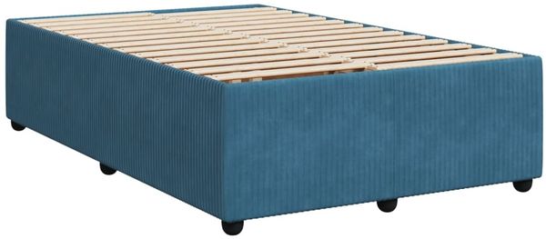 vidaXL Boxspringbett mit Matratze Blau 120x200 cm Samt 3290014 Bild 9