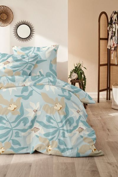 Primera Bettwäsche Biber-Bettwäsche Matisse, Biber, 2 teilig, mit verspieltem Blumenmuster