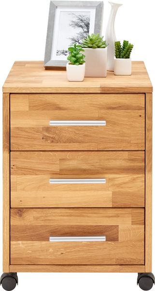 Linea Natura 'OKAY' Rollcontainer, Holz wildeiche, 40 x 55 x 42 cm, mit 3 Schubladen Bild 3