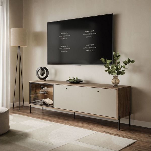 Lookway TV-Schrank ISA TV-Lowboard mit LED-Beleuchtung