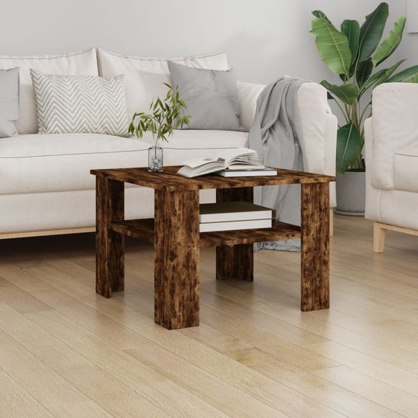 vidaXL Couchtisch Räuchereiche 60x60x42 cm Holzwerkstoff 815264