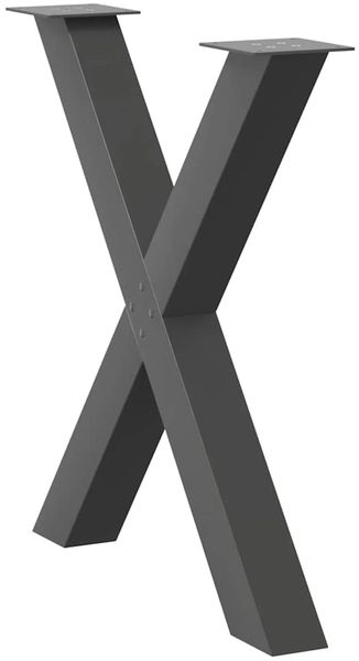 vidaXL Esstischbeine X-Form 3 Stk. Anthrazit 80x(72-73) cm Stahl 4012994 Bild 4
