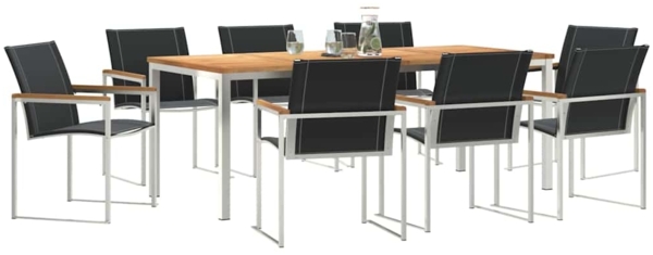 vidaXL Garten-Ess-Set 9 pcs Massives Akazienholz 3334820 Bild 2