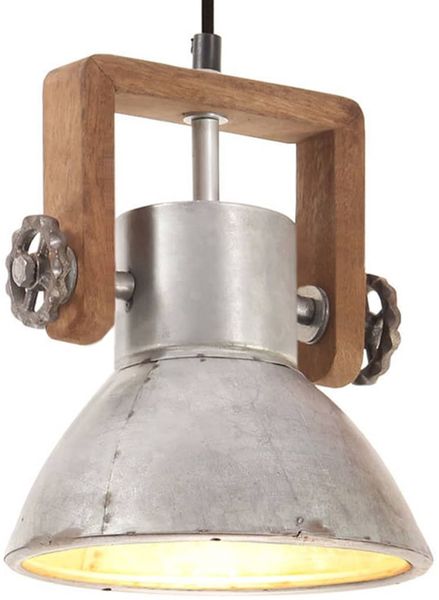 vidaXL Hängelampe Industriestil 25 W Silbern Rund 19 cm E27 320531