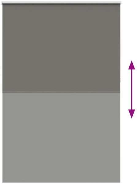 vidaXL Verdunkelungsrollo Grau 150x210cm Stoffbreite 146,6cm Polyester 4011190 Bild 4