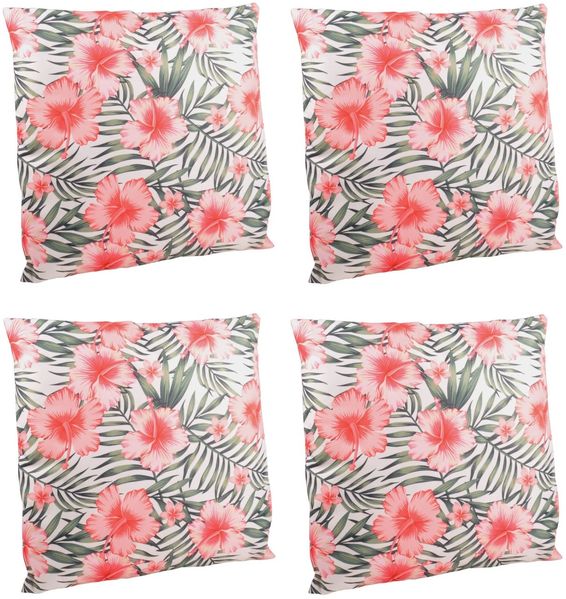Outdoor-Kissen 4er-Set 45x45cm Dekokissen Gartenkissen Loungekissen Gartendeko