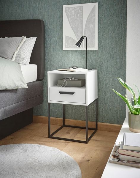 Schlafkontor Nachtkommode Cudro Nachttisch auf Fußgestell, mit einem offenen Fach für schnellen Zugriff