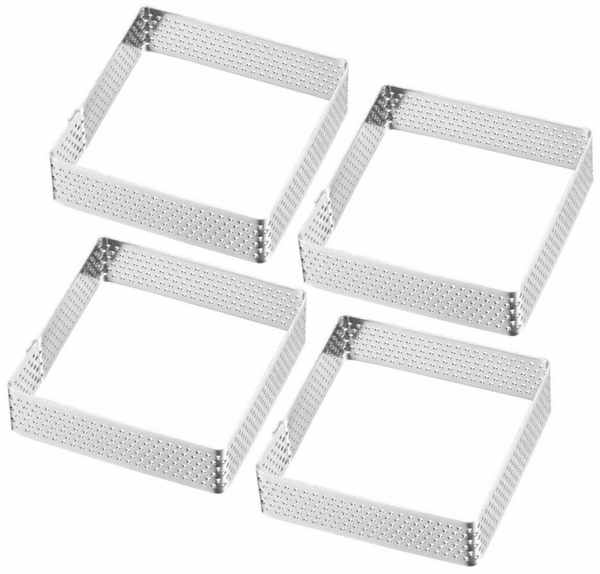 WESTMARK Tarteform Tartelette-Rahmen 4 Stk. – Perfekte Tarte- und Quicheformen, 7x7 cm Bild 1