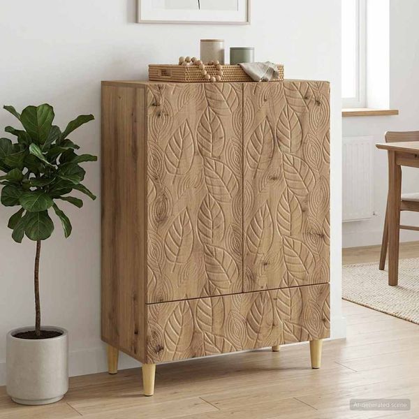 vidaXL Sideboard Artisan-Eiche 66 x 34,5 x 95 cm Holzwerkstoff 895134