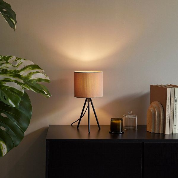 Qazqa Tischleuchte Luz, ohne Leuchtmittel, E14, Schwarz, Modern, Metall, 1-flammig