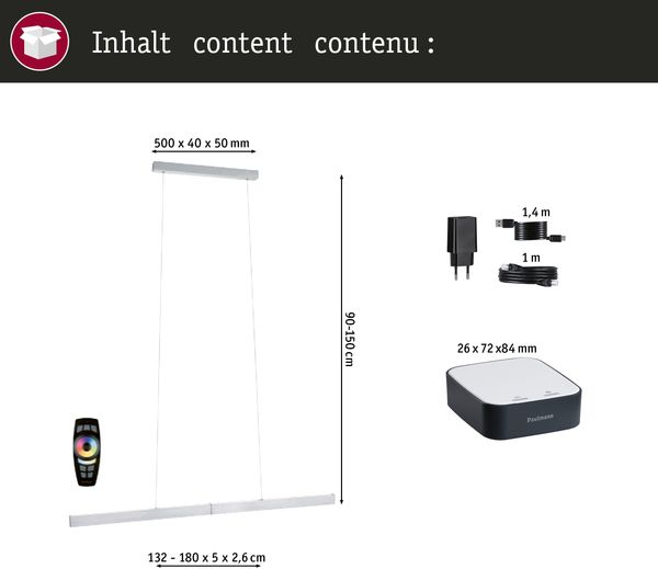 Paulmann 5169 Bundle Zigbee smik Gateway und Pendelleuchte Aptare