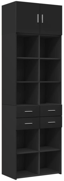 vidaXL Hochschrank Schwarz 70x42,5x225 cm Holzwerkstoff 3281337