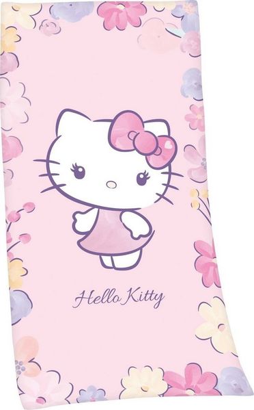 Hello Kitty Velourstuch Badetuch Strandtuch 75 x 150 cm Baumwolle