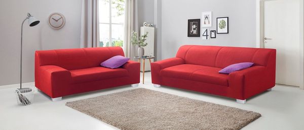DOMO collection Polstergarnitur Amando zeitlos und modern, komfortabel, (Spar-Set), bestehend aus 2er- und 3er-Sofa