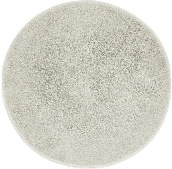 andiamo Badematte rutschfest Florida - Badezimmerteppich weich und flauschig - Badteppich rutschfest waschbar Duschvorleger Badvorleger für Badezimmer 60 cm rund beige