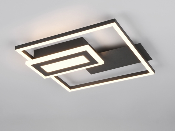 Trio Leuchten LED Deckenleuchte Spiro 22W schwarz matt