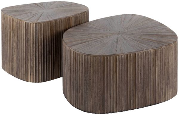KAWOLA Couchtisch INKA Set 2-tlg. XL Teakholz braun viereckig 31 x 68 x 73 cm Bild 3