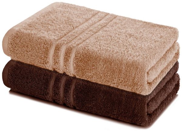 Lavea Badetuch Elena 2er Set Badetücher 100x150 cm, Duschtuch, 500 g/m² Frottier, weich & saugstark, pflegeleicht
