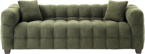 ATLANTIC home collection 3-Sitzer Stella, inkl. 2 Zierkissen und mit modernem Teddy Stoff