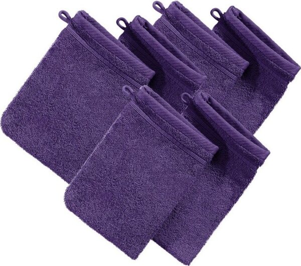 Erwin Müller Waschhandschuh Waschhandschuh "Heidelberg" 6er-Pack, Frottier (6-St), Walk-Frottier Uni Bild 3