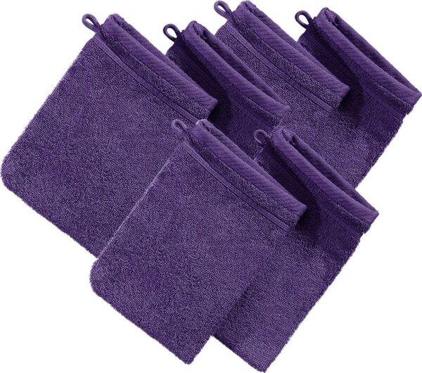 Erwin Müller Waschhandschuh Waschhandschuh "Heidelberg" 6er-Pack, Frottier (6-St), Walk-Frottier Uni Bild 4