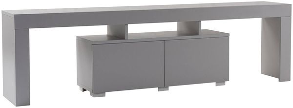 Dmora Fernsehschrank Andarna, Ständer für Wohnzimmerfernseher, Niedriges Wohnzimmer-Sideboard, TV-Ständerbasis, 180x31 h50 cm, Grau