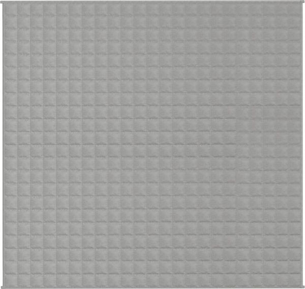 vidaXL Gewichtsdecke Stoff, 1 x Gewichtsdecke, Hellgrau, 220x235 cm, Baumwolle, 11 kg Bild 3