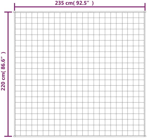 vidaXL Gewichtsdecke Stoff, 1 x Gewichtsdecke, Hellgrau, 220x235 cm, Baumwolle, 11 kg Bild 6