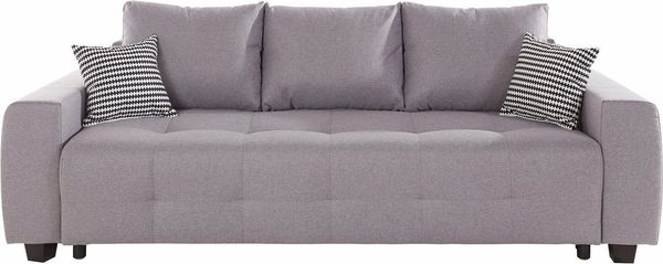 COLLECTION AB Schlafsofa Bella, mit Bettfunktion und Bettkasten, inkl. loser Rücken- und Zierkissen