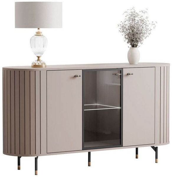 Lookway Kommode ELODIE 150 3D mit LED-Beleuchtung (1x Kommode), Breite: 150 cm
