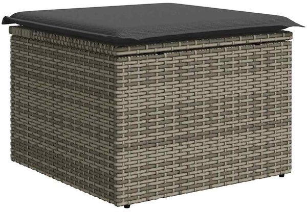 vidaXL Garten-Sofa-Set mit Speicher 7 pcs Grau Poly Rattan 3358470 Bild 8