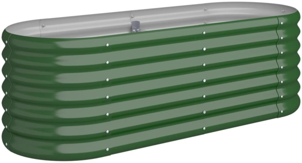 vidaXL Hochbeet Verzinkter Stahl 114x40x36 cm Grün 318863