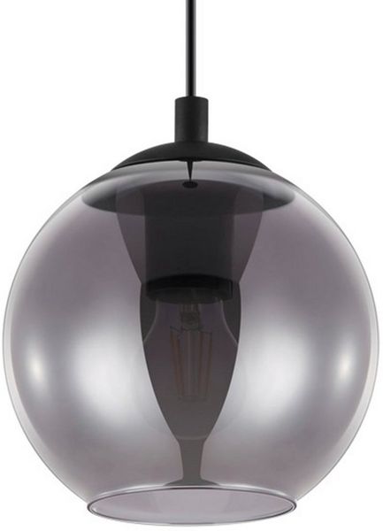 Eglo 98651 Rauchglas Pendelleuchte ARISCANI schwarz-transparent Ø20cm H:110cm