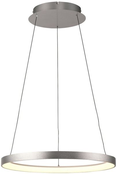 Paul Neuhaus LED Pendelleuchte HOOP, 1-flammig, Ø 57 x H 180 cm, Aluminium, Dimmfunktion, Memoryfunktion, LED fest integriert, Extra-Warmweiß, Hängeleuchte, Hängelampe