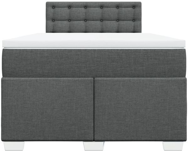 vidaXL Boxspringbett mit Matratze Dunkelgrau 120x190 cm Stoff 3288142 Bild 6